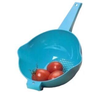 Tupperware  Colander Strainer With Handle 2 Quart Blue Color